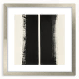 Minimalist Abstract Geometric Wall Art – Black & White Canvas Print