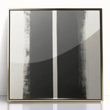 Minimalist Abstract Geometric Wall Art – Black & White Canvas Print