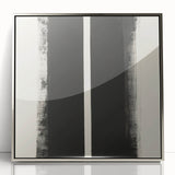 Minimalist Abstract Geometric Wall Art – Black & White Canvas Print