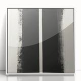 Minimalist Abstract Geometric Wall Art – Black & White Canvas Print