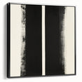 Minimalist Abstract Geometric Wall Art – Black & White Canvas Print
