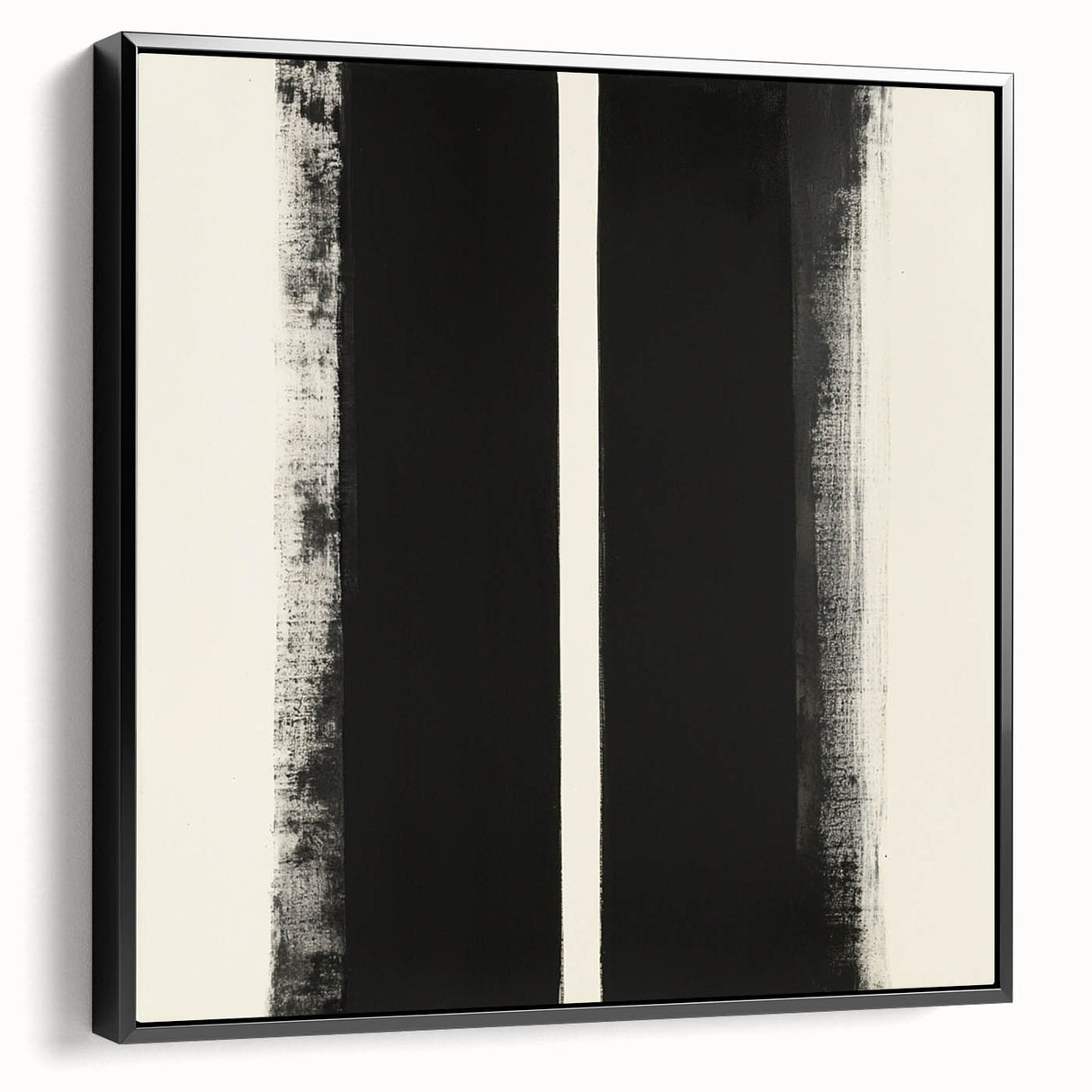 Minimalist Abstract Geometric Wall Art – Black & White Canvas Print