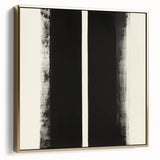 Minimalist Abstract Geometric Wall Art – Black & White Canvas Print