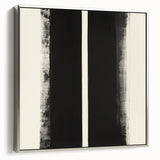 Minimalist Abstract Geometric Wall Art – Black & White Canvas Print