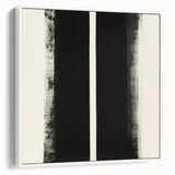 Minimalist Abstract Geometric Wall Art – Black & White Canvas Print