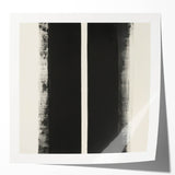 Minimalist Abstract Geometric Wall Art – Black & White Canvas Print