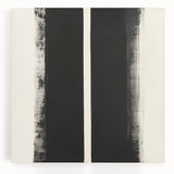 Minimalist Abstract Geometric Wall Art – Black & White Canvas Print