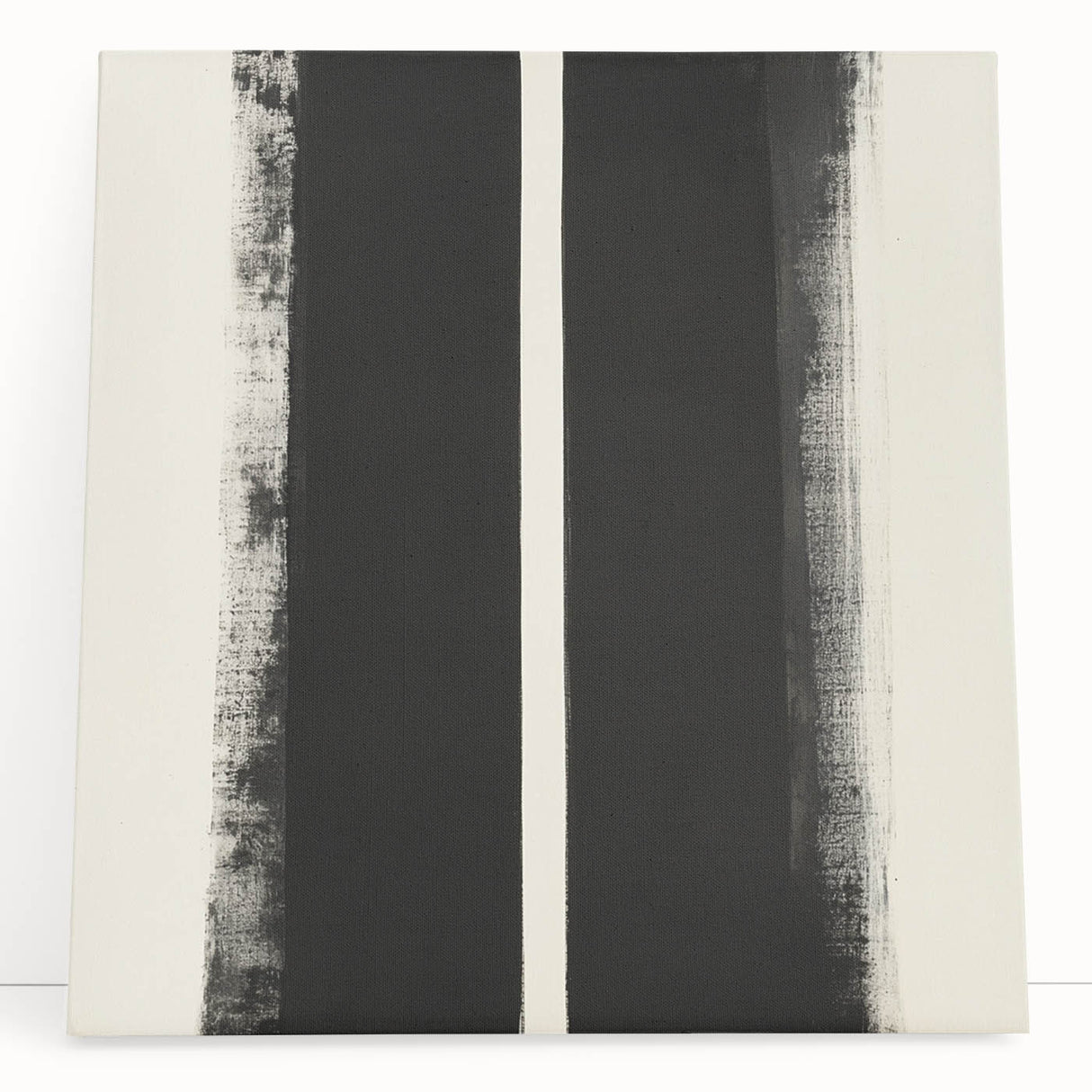 Minimalist Abstract Geometric Wall Art – Black & White Canvas Print