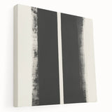 Minimalist Abstract Geometric Wall Art – Black & White Canvas Print