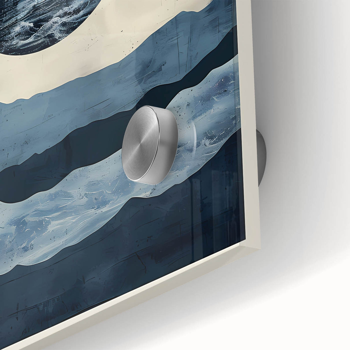 Earth Tone Art – Navy Blue Ocean-Inspired Abstract Minimalist Print