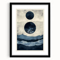 Earth Tone Art – Navy Blue Ocean-Inspired Abstract Minimalist Print