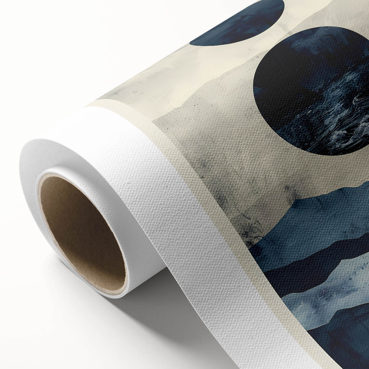 Earth Tone Art – Navy Blue Ocean-Inspired Abstract Minimalist Print