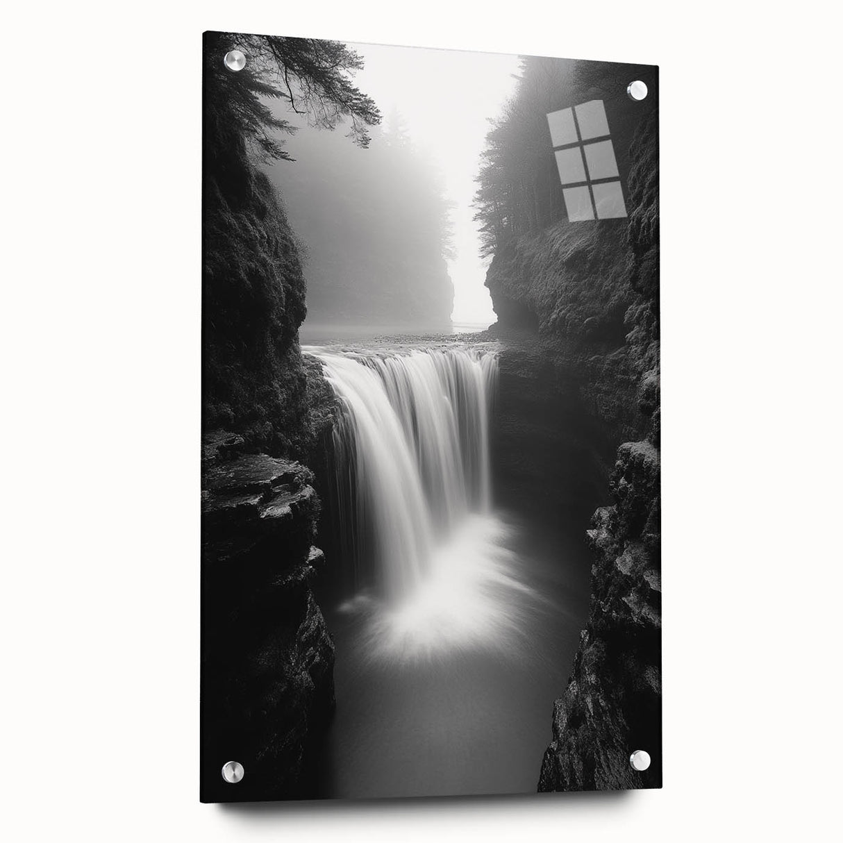 Misty Waterfall Canyon – Fine Art Photography Framed Prints