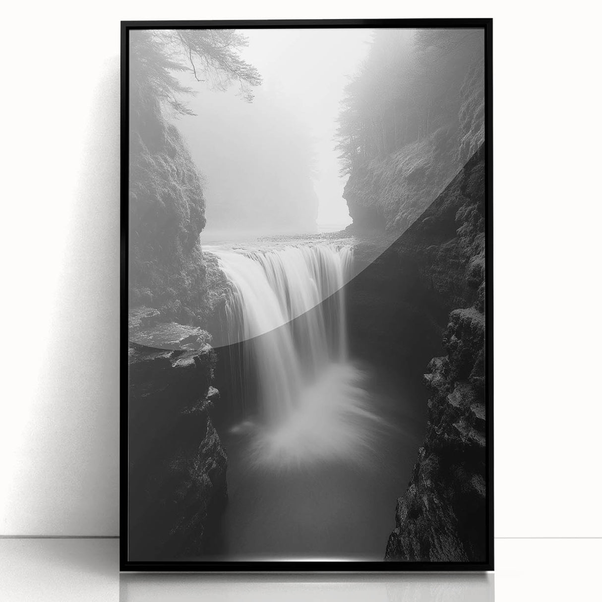 Misty Waterfall Canyon – Fine Art Photography Framed Prints