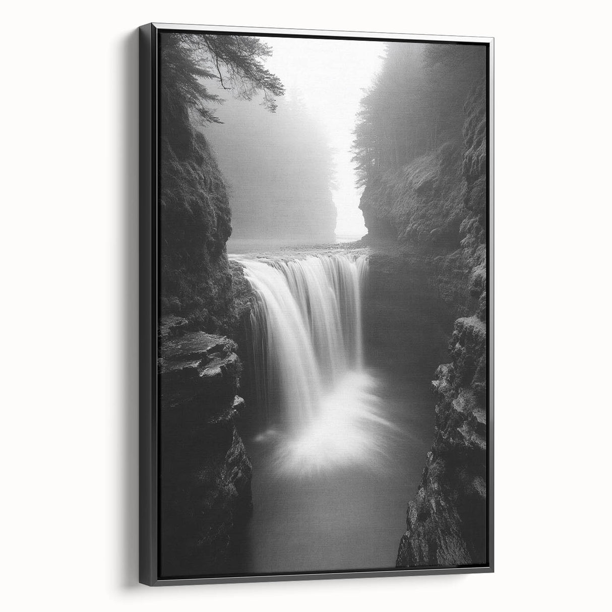 Misty Waterfall Canyon – Fine Art Photography Framed Prints