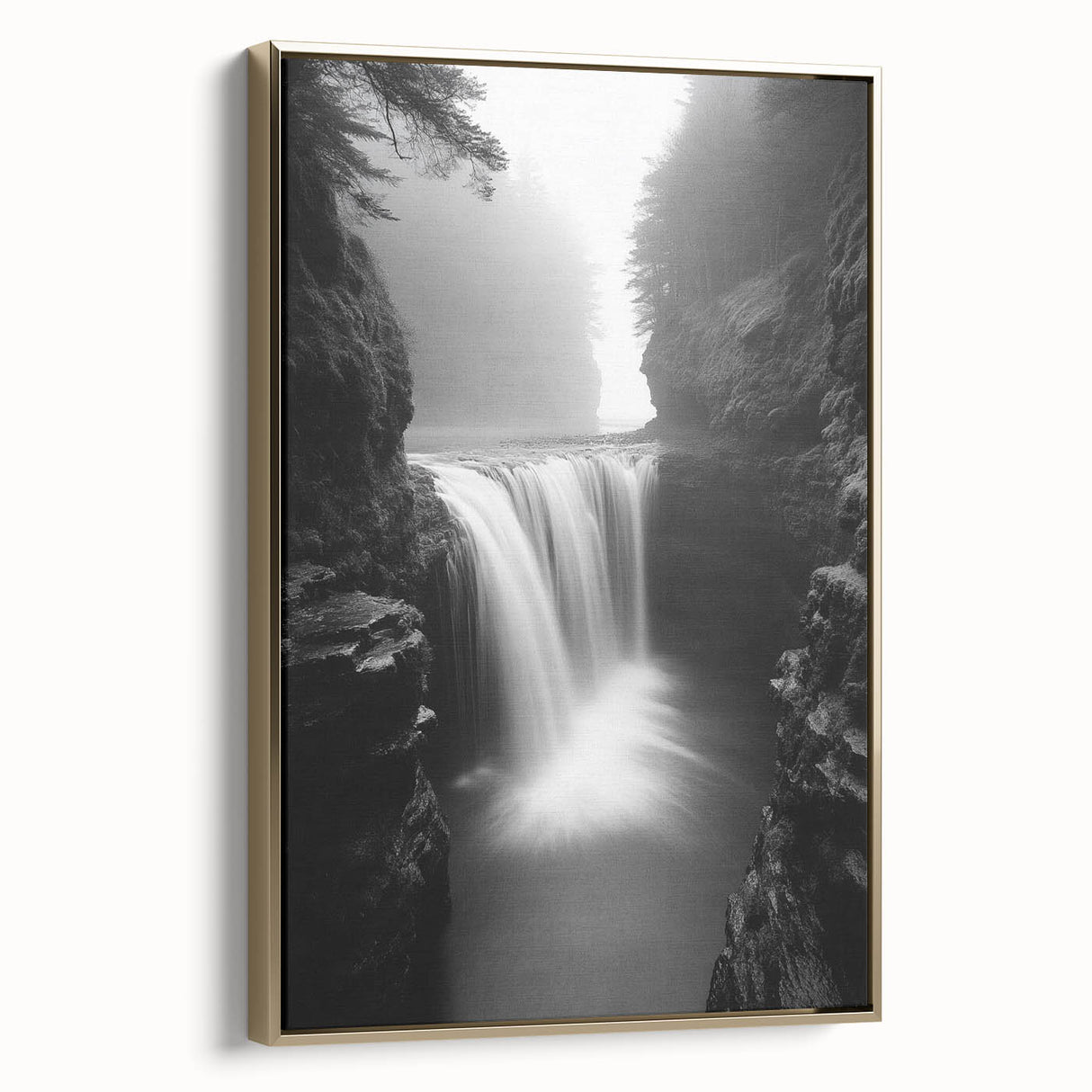 Misty Waterfall Canyon – Fine Art Photography Framed Prints