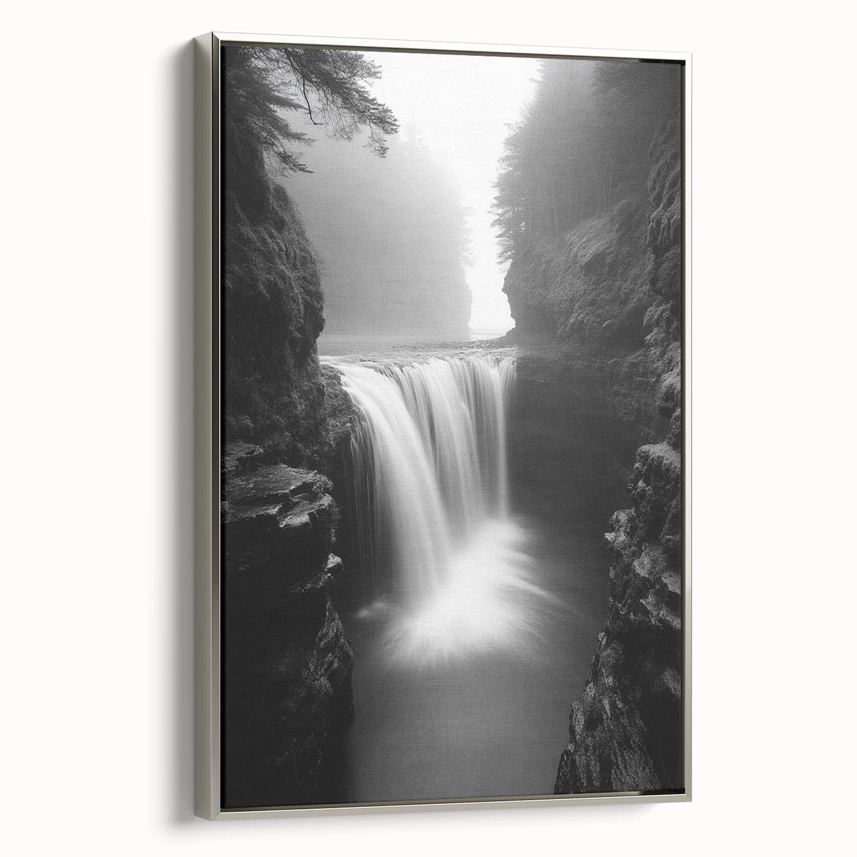 Misty Waterfall Canyon – Fine Art Photography Framed Prints