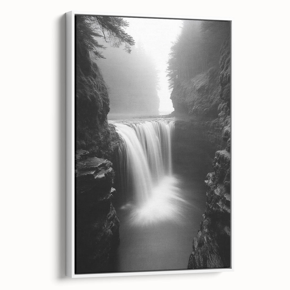 Misty Waterfall Canyon – Fine Art Photography Framed Prints