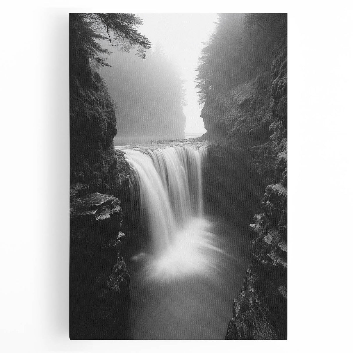 Misty Waterfall Canyon – Fine Art Photography Framed Prints