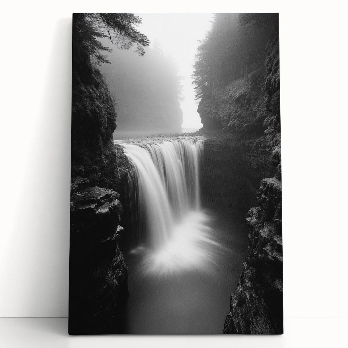 Misty Waterfall Canyon – Fine Art Photography Framed Prints