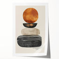 Contemporary Canvas Art – Earthy Stacked Shapes in Warm Tones