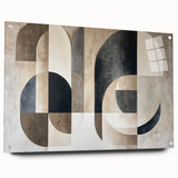 Modern Abstract Geometric Wall Art – Neutral Minimalist Canvas