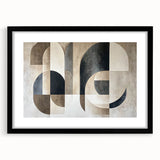 Modern Abstract Geometric Wall Art – Neutral Minimalist Canvas