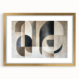 Modern Abstract Geometric Wall Art – Neutral Minimalist Canvas