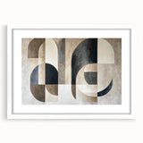 Modern Abstract Geometric Wall Art – Neutral Minimalist Canvas