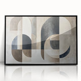 Modern Abstract Geometric Wall Art – Neutral Minimalist Canvas