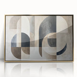 Modern Abstract Geometric Wall Art – Neutral Minimalist Canvas