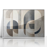Modern Abstract Geometric Wall Art – Neutral Minimalist Canvas