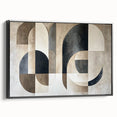 Modern Abstract Geometric Wall Art – Neutral Minimalist Canvas