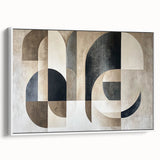 Modern Abstract Geometric Wall Art – Neutral Minimalist Canvas