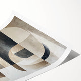 Modern Abstract Geometric Wall Art – Neutral Minimalist Canvas