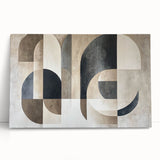Modern Abstract Geometric Wall Art – Neutral Minimalist Canvas