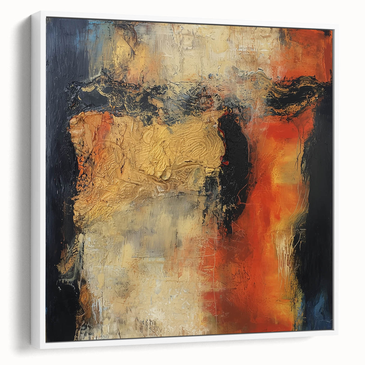 Neutral Abstract Prints – Earthy Textured Canvas from Harmony Series