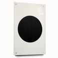 Minimalist Wall Decor – Black Circle on White Modern Abstract Canvas