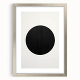 Minimalist Wall Decor – Black Circle on White Modern Abstract Canvas