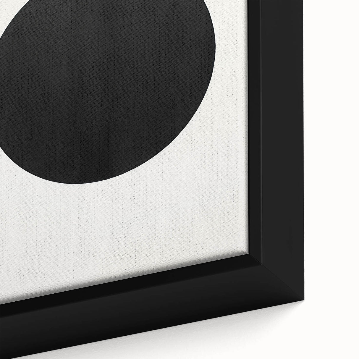 Minimalist Wall Decor – Black Circle on White Modern Abstract Canvas