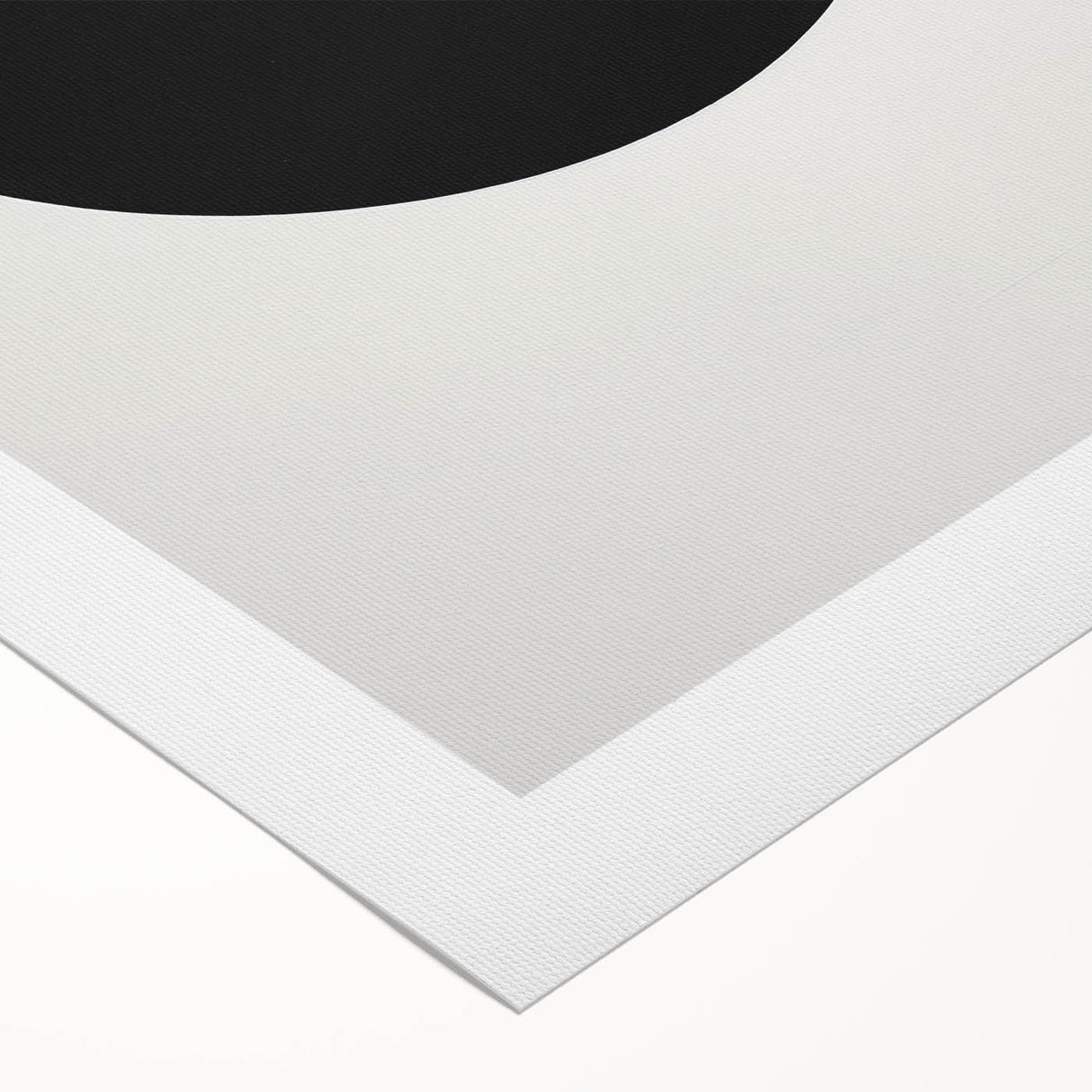 Minimalist Wall Decor – Black Circle on White Modern Abstract Canvas