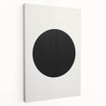 Minimalist Wall Decor – Black Circle on White Modern Abstract Canvas