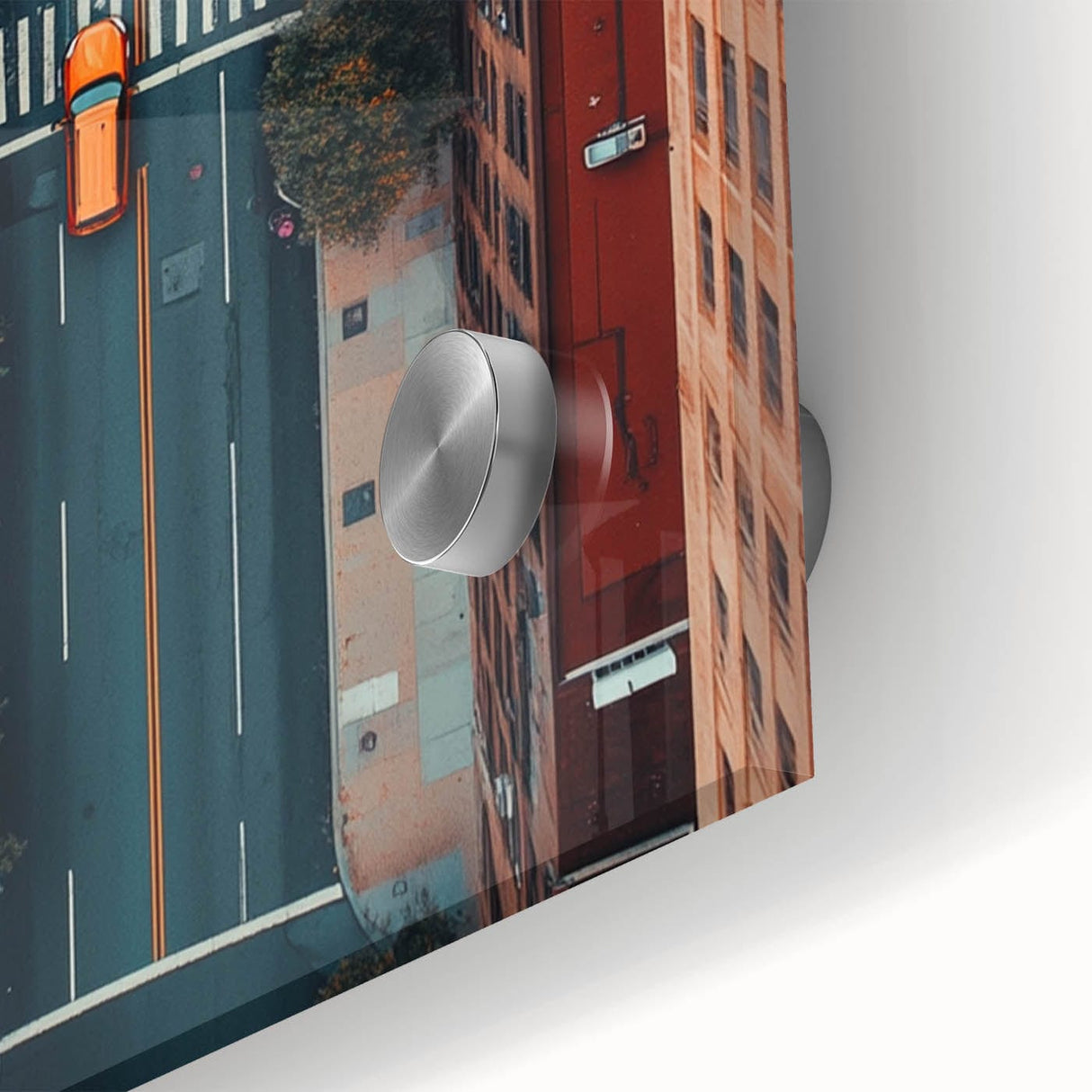 Urban Scenery Wall Art – Aerial City Taxi Street Canvas Print