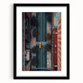 Urban Scenery Wall Art – Aerial City Taxi Street Canvas Print