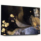 Fluid Acrylic Wall Decor – Black & Gold Luxury Abstract