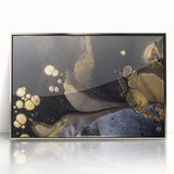 Fluid Acrylic Wall Decor – Black & Gold Luxury Abstract