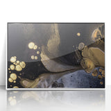 Fluid Acrylic Wall Decor – Black & Gold Luxury Abstract