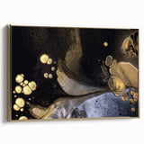 Fluid Acrylic Wall Decor – Black & Gold Luxury Abstract