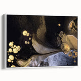 Fluid Acrylic Wall Decor – Black & Gold Luxury Abstract