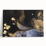 Fluid Acrylic Wall Decor – Black & Gold Luxury Abstract